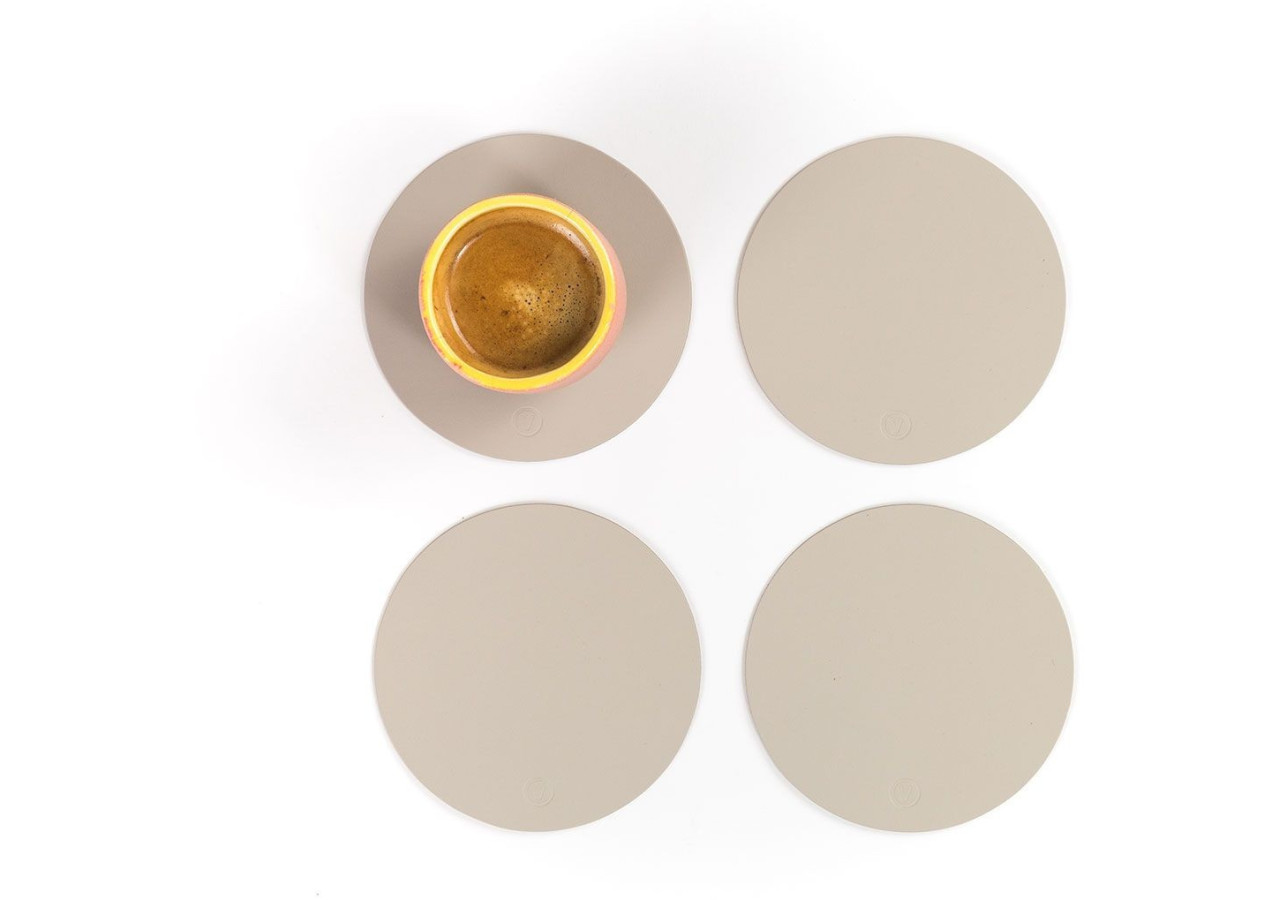 Set de 4 Sous-verres RONDS RUCA - Haute qualité en liège - VA 399556 - Vacavaliente