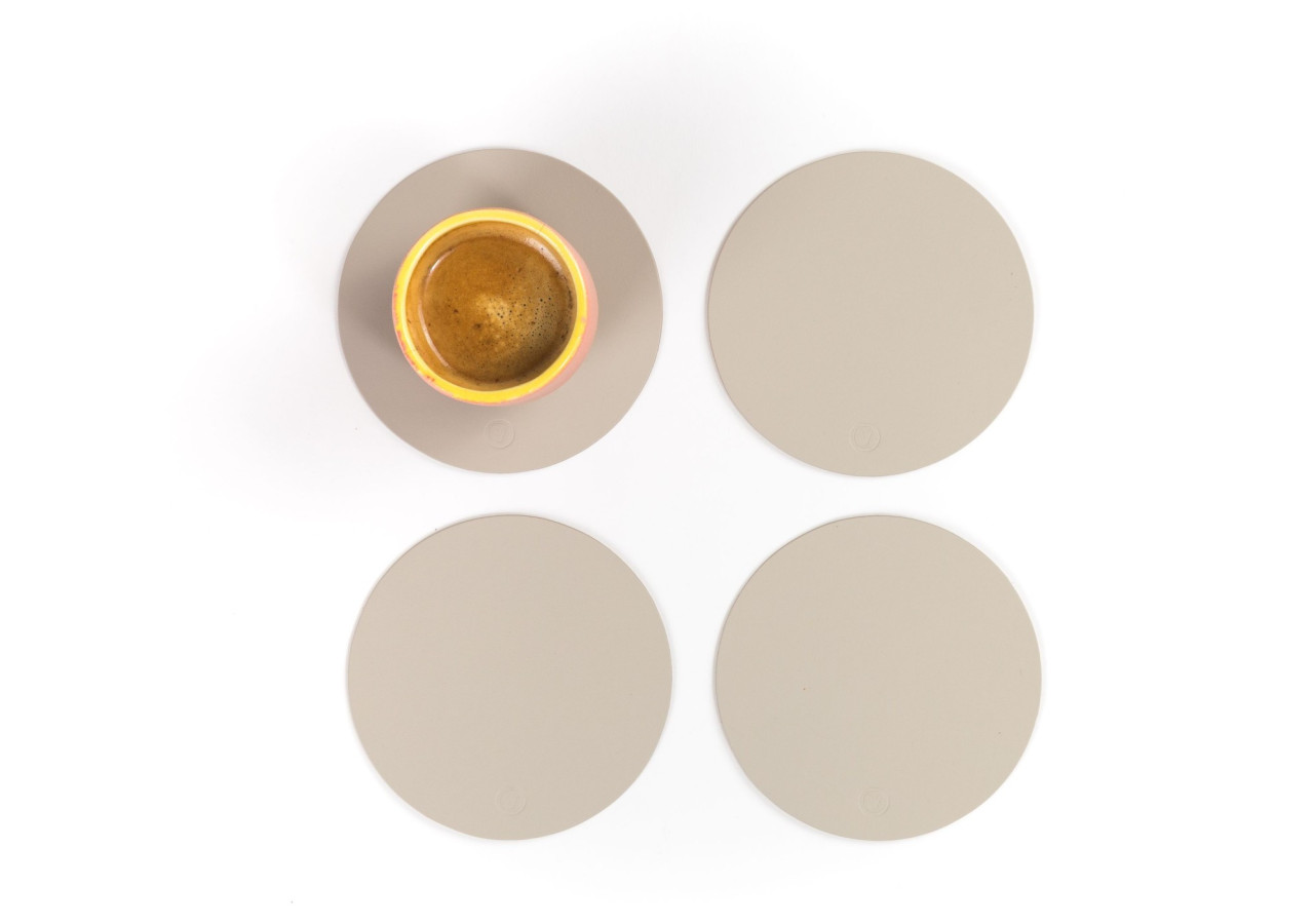 Set de 4 Sous-verres RONDS RUCA - Haute qualité en liège - VA 399556 - Vacavaliente