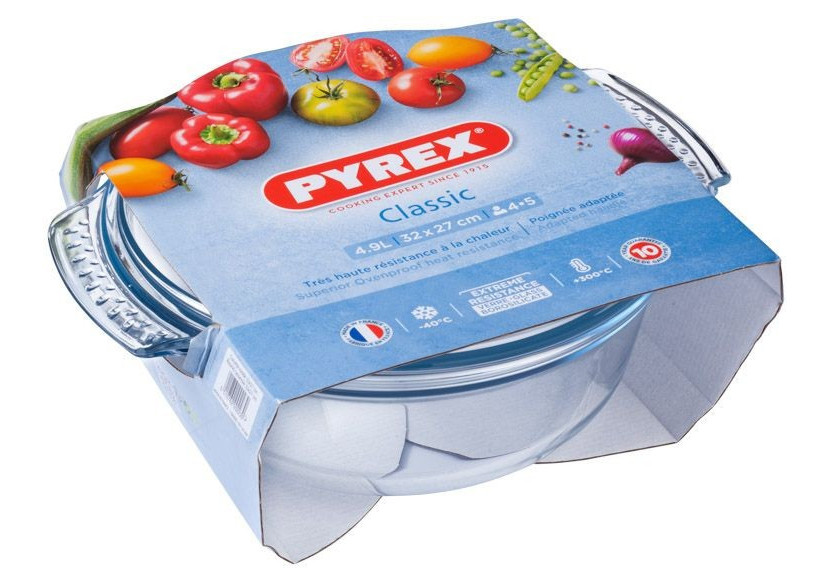 Plat OVEN CLASSIC - Ovale avec couvercle 4,9 litres en verre borosilicate - PY 002230 - Pyrex Plat OVEN CLASSIC - Ovale avec couvercle 4,9 litres en verre borosilicate - PY 002230 - Pyrex