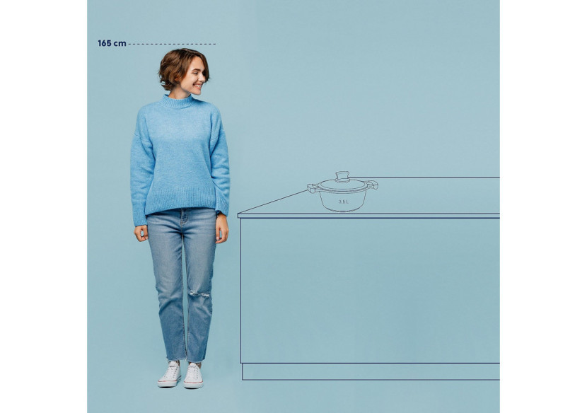 Cocotte STELLA NOVA - 3,5 litres avec couvercle et poignée Souftouch - KE 122194 - Kela Keuken