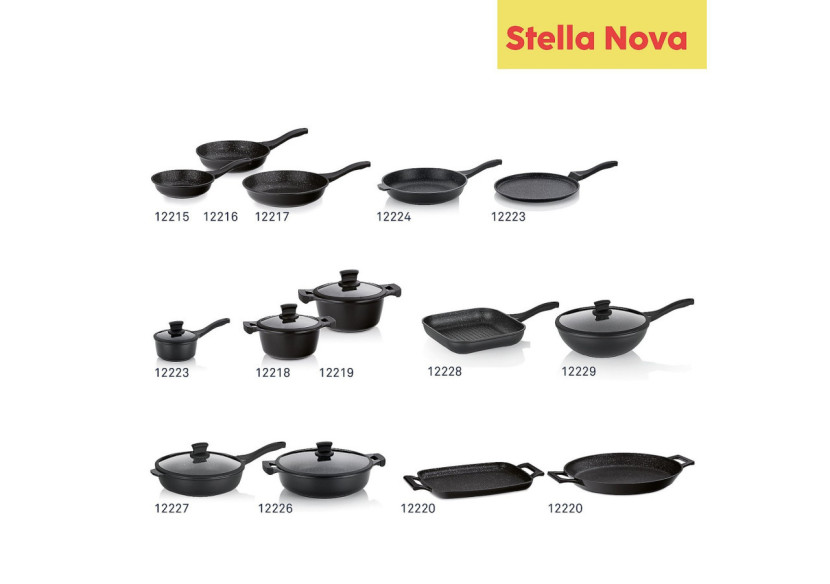 Cocotte STELLA NOVA - 3,5 litres avec couvercle et poignée Souftouch - KE 122194 - Kela Keuken