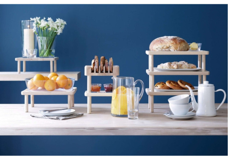 Plateau de service Stilt - Porcelaine et bois 23,8x35,5 cm - LS 623844 - L.S.A. 2