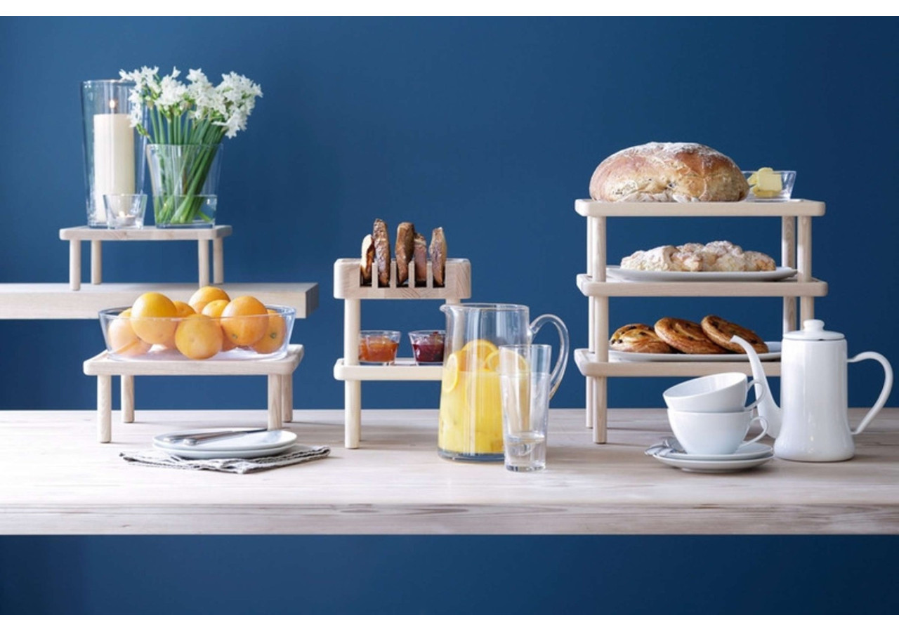 Plateau de service Stilt - Porcelaine et bois 23,8x35,5 cm - LS 623844 - L.S.A.