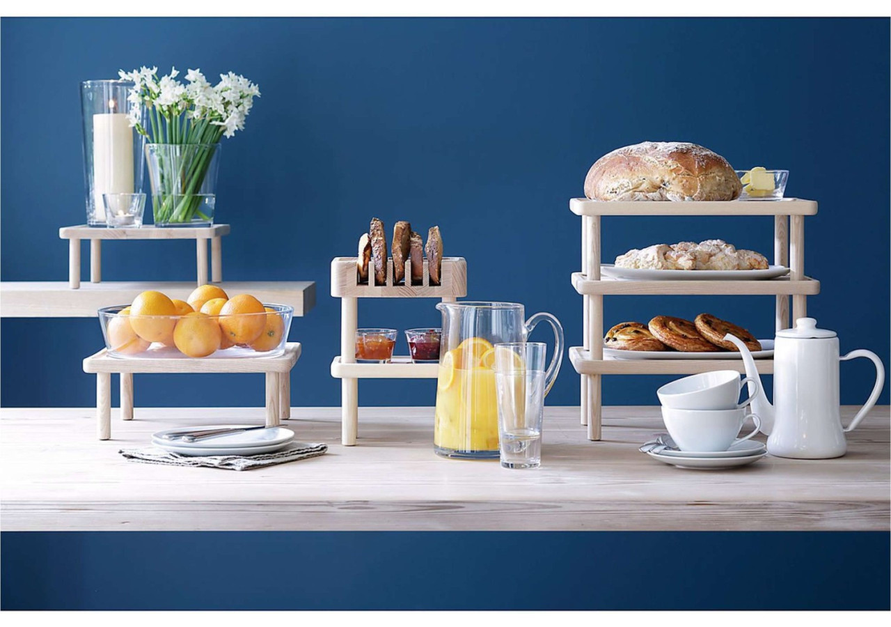 Plateau de service Stilt - Porcelaine et bois 23,8x35,5 cm - LS 623844 - L.S.A.