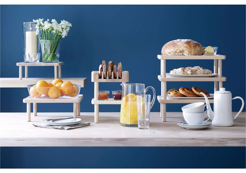 Plateau de service Stilt - Porcelaine et bois 23,8x35,5 cm - LS 623844 - L.S.A.