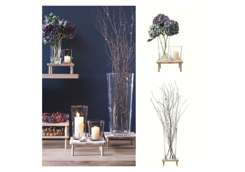 Plateau de service Stilt - Porcelaine et bois 23,8x35,5 cm - LS 623844 - L.S.A.