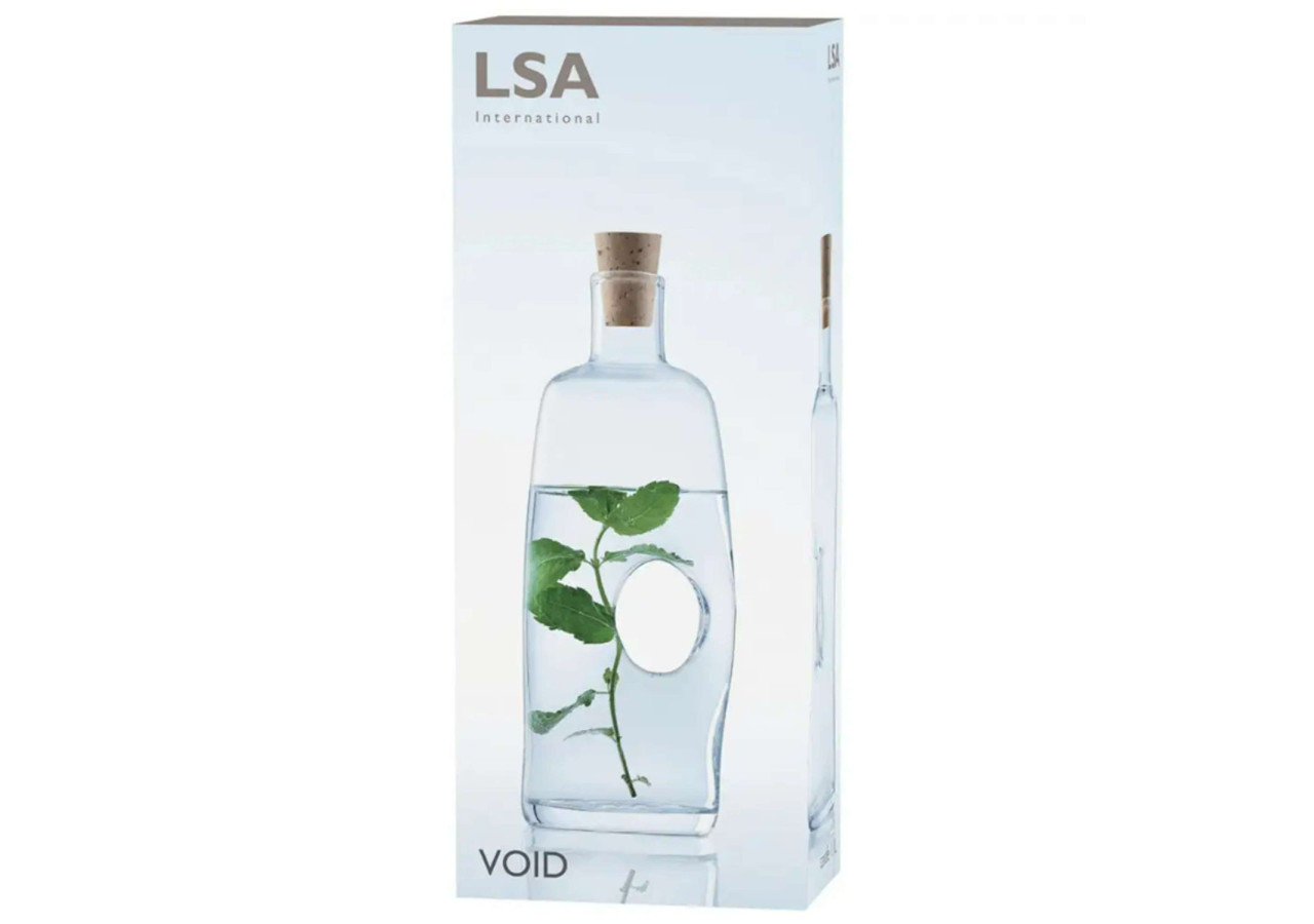Carafe VOID avec Stopper - 1,1 litre en verre élégant - LS 567759 - L.S.A.