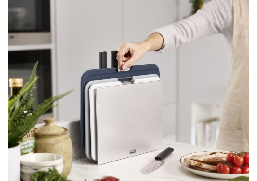 Set de 6 Planches à Découper avec Couteaux - Organisé et Coloré - JJ 003338 - Joseph Joseph Set de 6 Planches à Découper avec Couteaux - Organisé et Coloré - JJ 003338 - Joseph Joseph