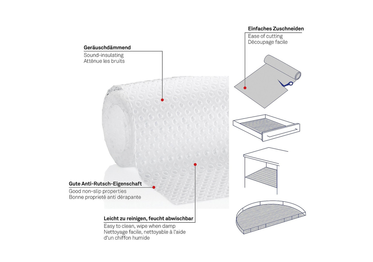 Tapis de Tiroir Soletta - Antidérapant et Flexible - KE 113901 - Kela Keuken