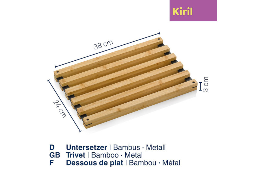 Sous-plat Kiril - Bamboe 24 x 38 cm - KE 125966 - Kela Keuken