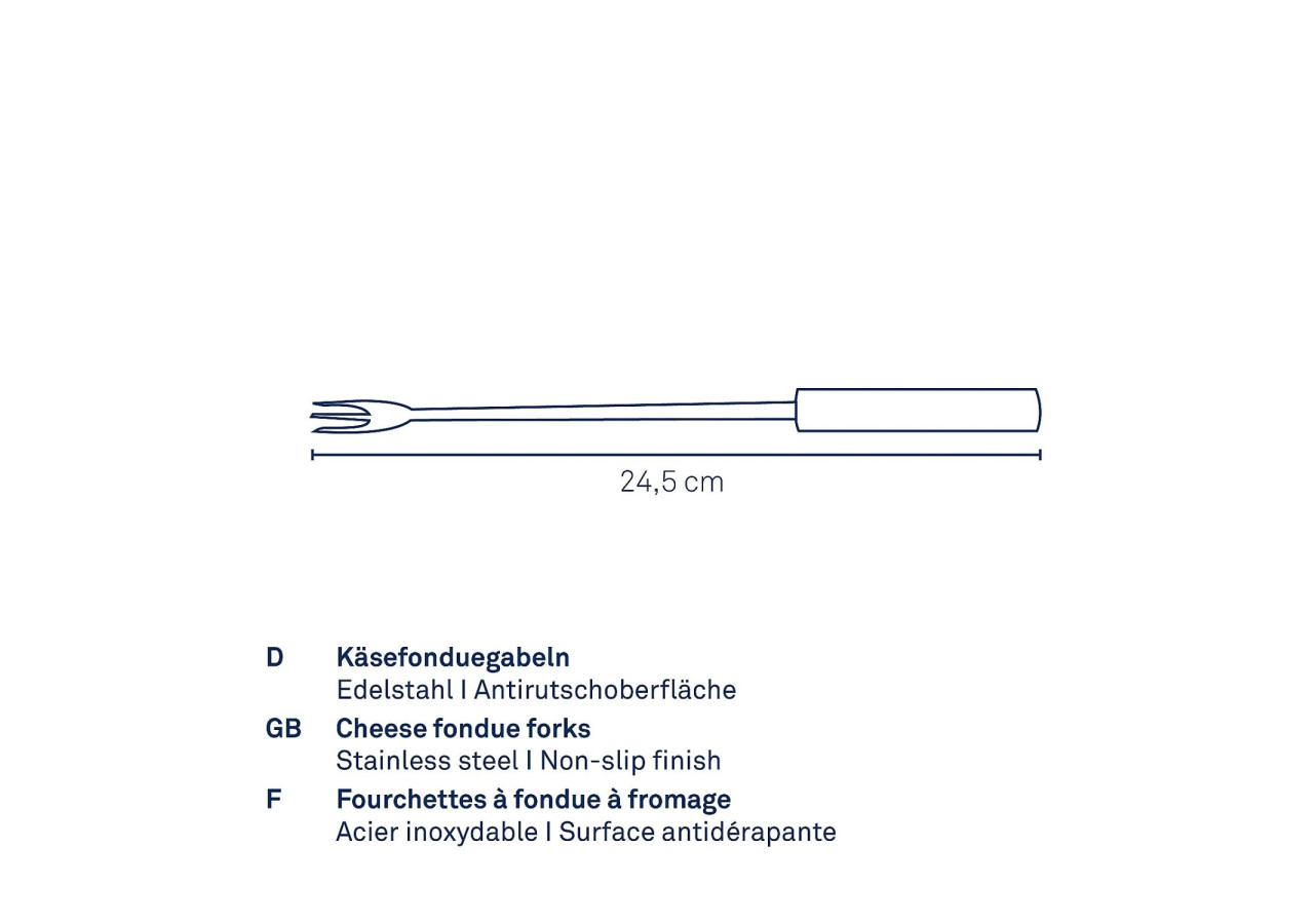 Set de Fourchettes à Fondue Montana - 6 pièces en acier inoxydable - KE 165818 - Kela Keuken