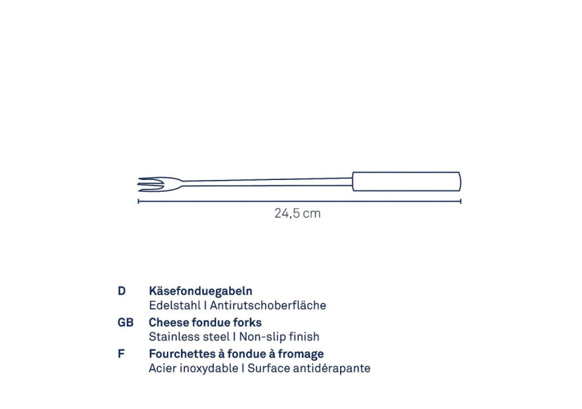 Set de Fourchettes à Fondue Montana - 6 pièces en acier inoxydable - KE 165818 - Kela Keuken