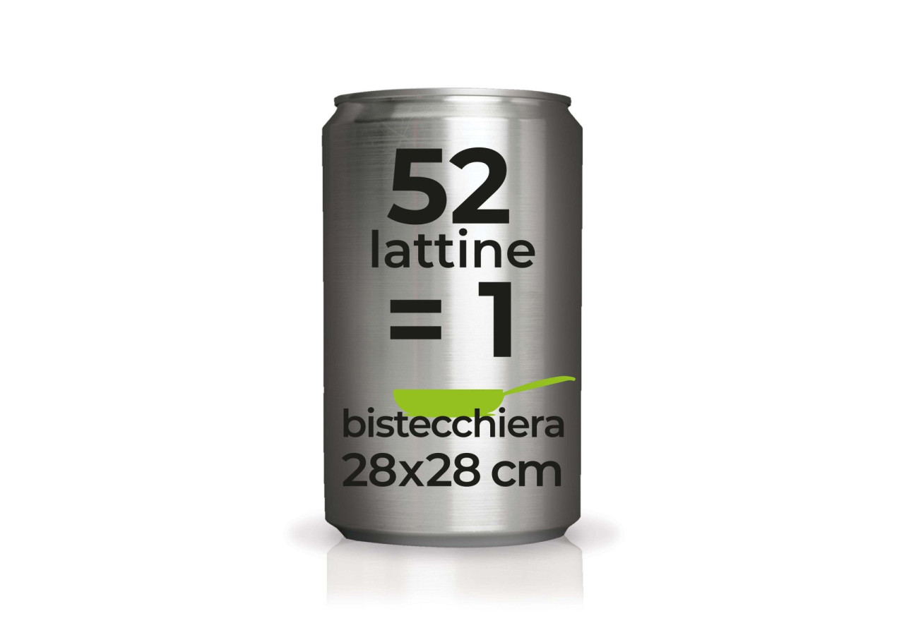 Poêle à Griller Recy - 28 x 28 cm en Aluminium Recyclé - MN 172106 - Moneta