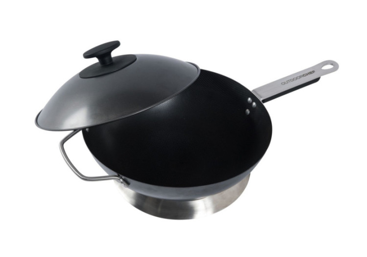 Wok BBQ avec Couvercle - Saveurs Asiatiques Authentiques - OC 019365 - Outdoor Chef