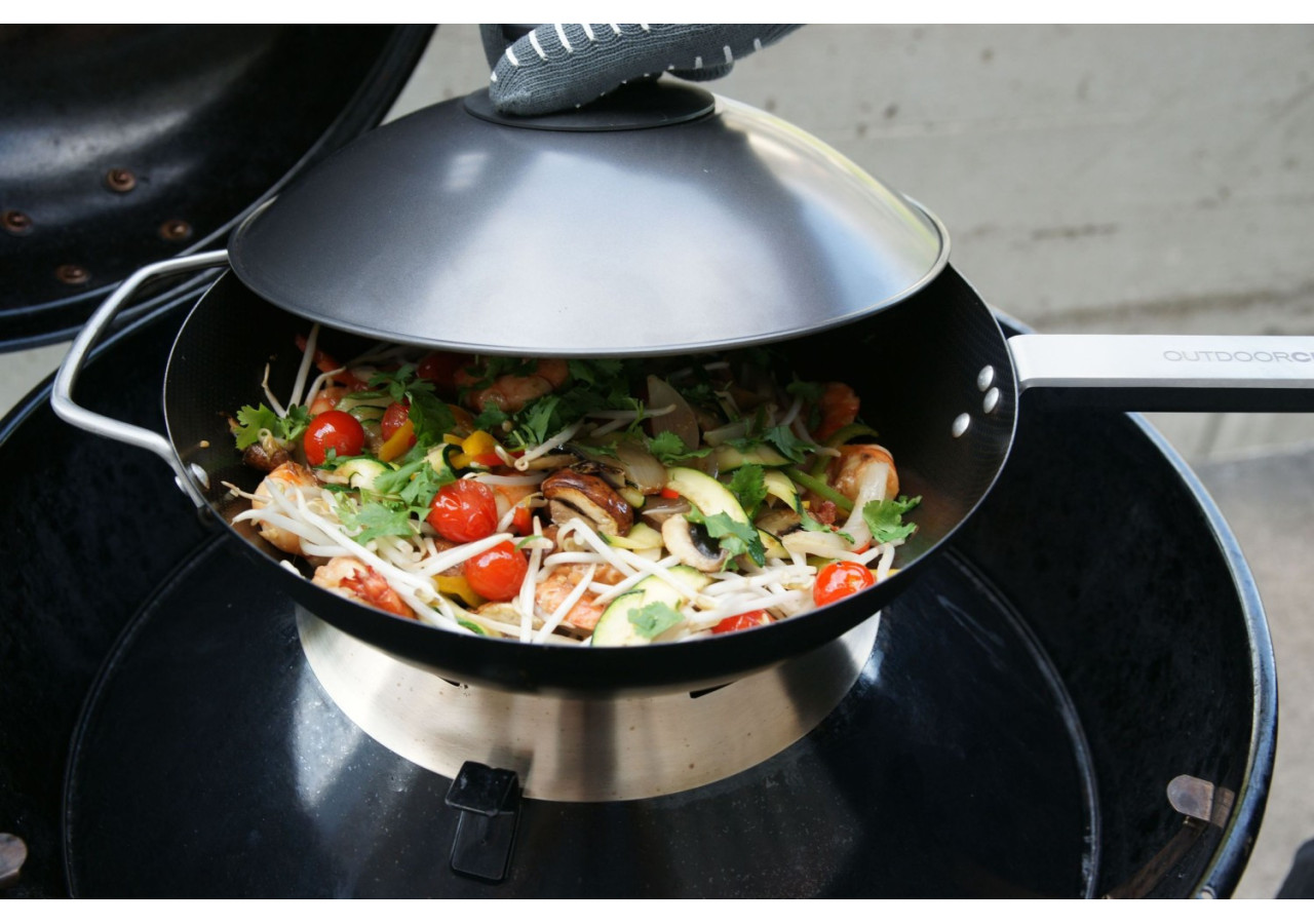 Wok BBQ avec Couvercle - Saveurs Asiatiques Authentiques - OC 019365 - Outdoor Chef