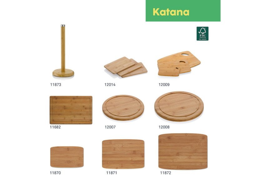 Planche à découper Katana - Ronde 30 cm en bambou durable - KE 120084 - Kela Keuken Planche à découper Katana - Ronde 30 cm en bambou durable - KE 120084 - Kela Keuken