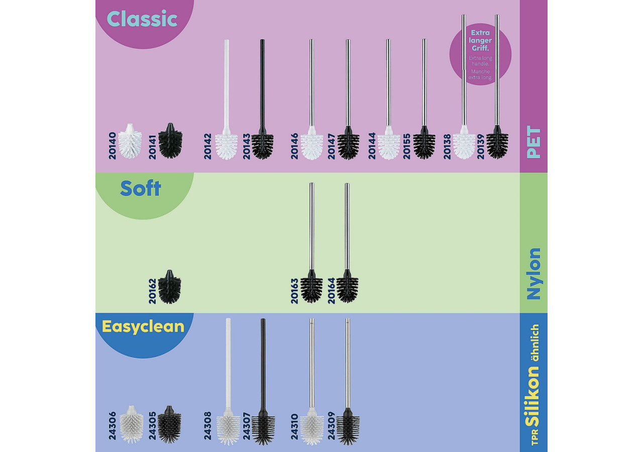 Brosse de Toilette - 42,5 cm avec Manche en Acier Inoxydable - KE 201448 - Kela Badkamer