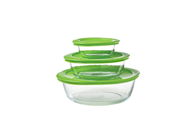 Set de 3 Bols Cook & Store - 350 ml, 1.1 L, 2.3 L en Verre Borosilicaté - PY 286510 - Pyrex