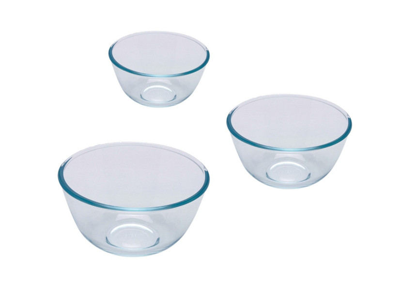 Set de 3 Bols Cook & Store - 350 ml, 1.1 L, 2.3 L en Verre Borosilicaté - PY 286510 - Pyrex