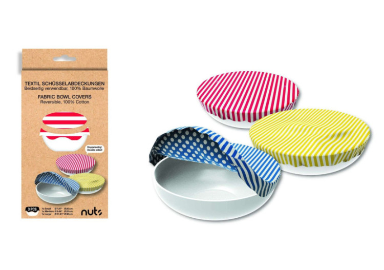 Couvre-saladier en Coton Biologique - Set de 3 Tailles (20cm, 25cm, 30cm) - BW 742086 - Bee's Wax 2