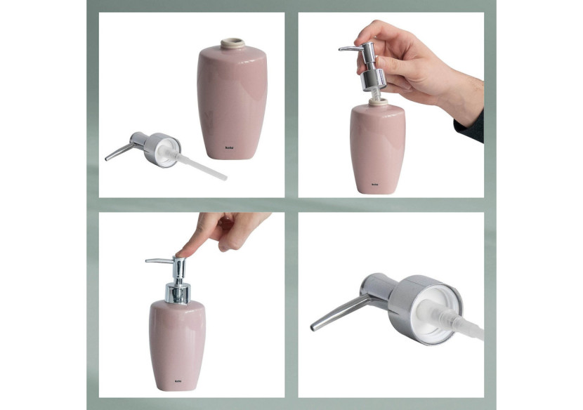 Distributeur de Savon Lindano - 400 ml au Design Rétro - KE 203336 - Kela Badkamer Distributeur de Savon Lindano - 400 ml au Design Rétro - KE 203336 - Kela Badkamer