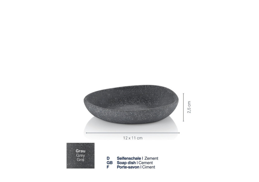 Porte-Savon Roda - Design Pierre Grise - KE 236747 - Kela Badkamer Porte-Savon Roda - Design Pierre Grise - KE 236747 - Kela Badkamer