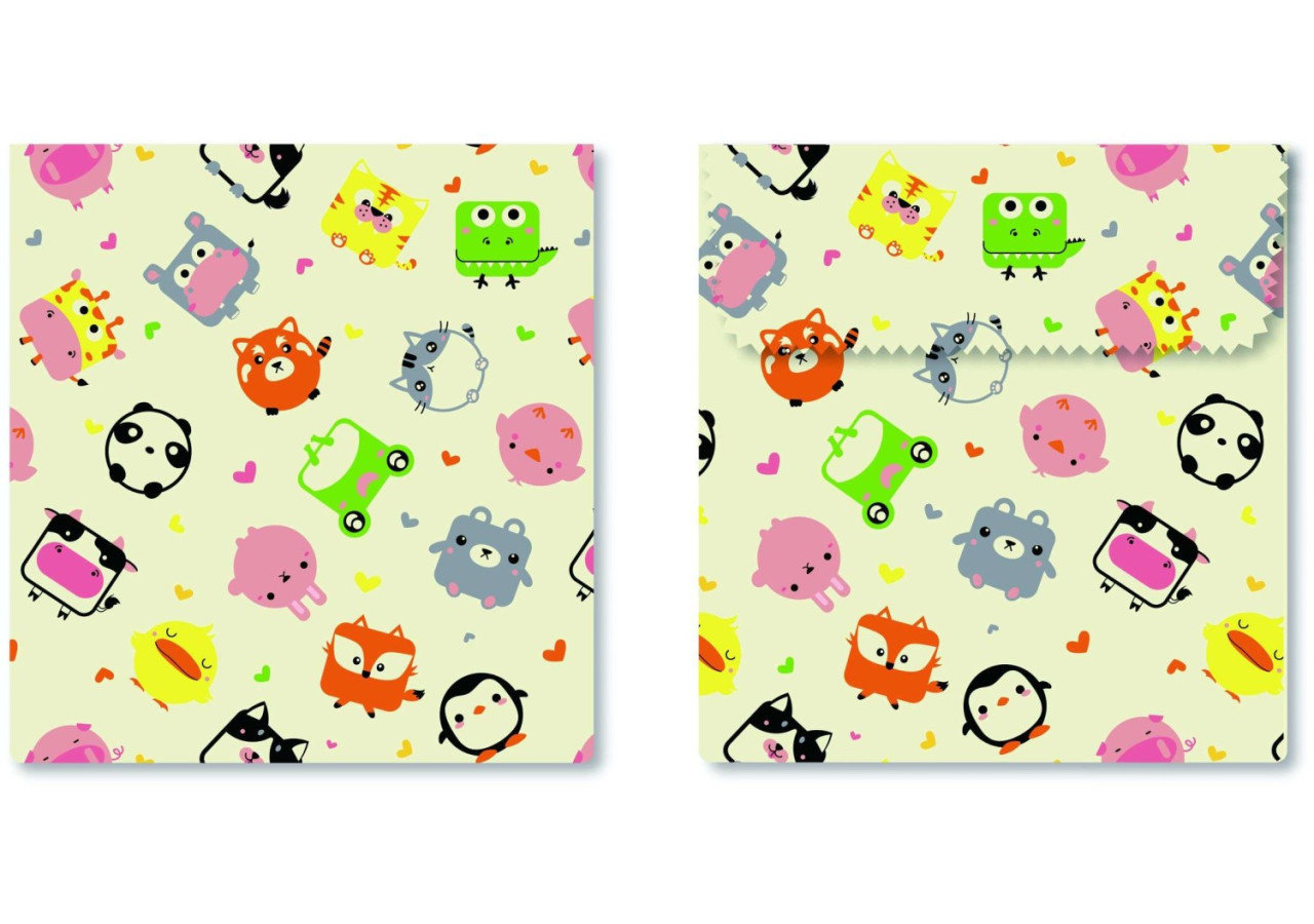 Sac à Lunch ENFANTS - Set de 2 en cire d'abeille - BW 741553 - Bee's Wax