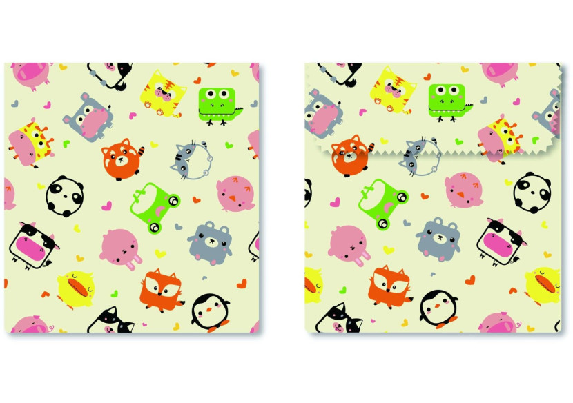 Sac à Lunch ENFANTS - Set de 2 en cire d'abeille - BW 741553 - Bee's Wax Sac à Lunch ENFANTS - Set de 2 en cire d'abeille - BW 741553 - Bee's Wax