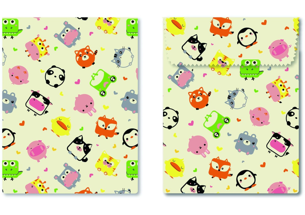 Sac à Lunch ENFANTS - Set de 2 en cire d'abeille - BW 741553 - Bee's Wax