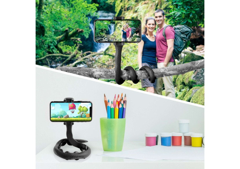 Selfie Stick SNAKE - Flexible et coloré pour smartphone - CE 749271 - Celly