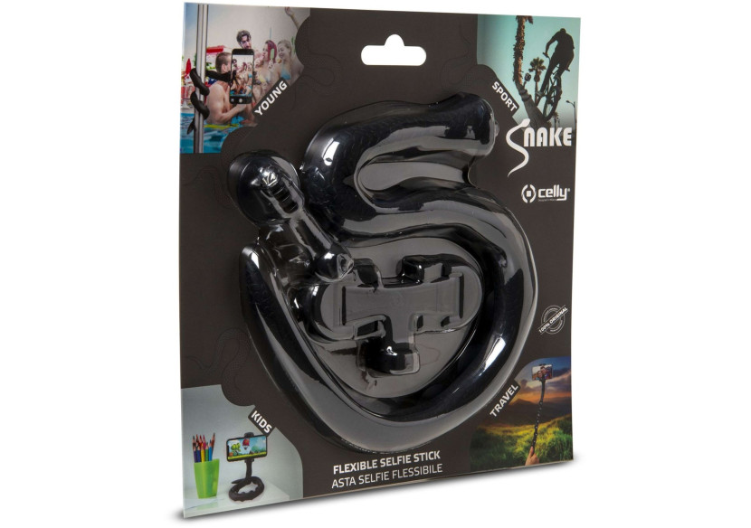Selfie Stick SNAKE - Flexible et coloré pour smartphone - CE 749271 - Celly