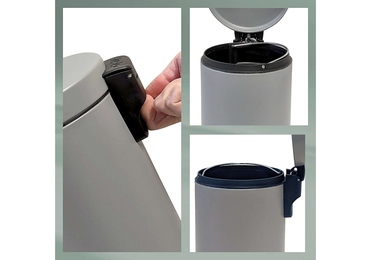 Poubelle Monaco avec Pédale - 3 litres, design chic - KE 205286 - Kela Badkamer