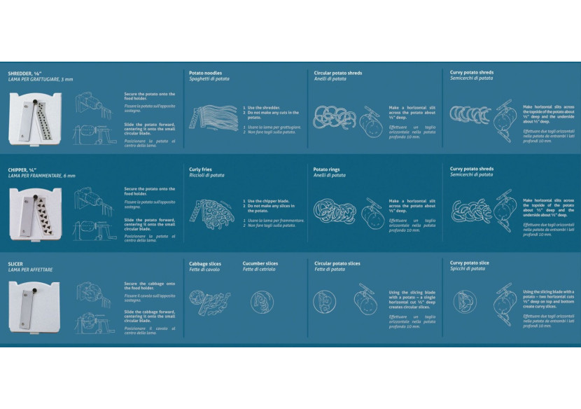 Trancheuse Manuelle PADERNO - 3 lames interchangeables - PD 680755 - Paderno Trancheuse Manuelle PADERNO - 3 lames interchangeables - PD 680755 - Paderno