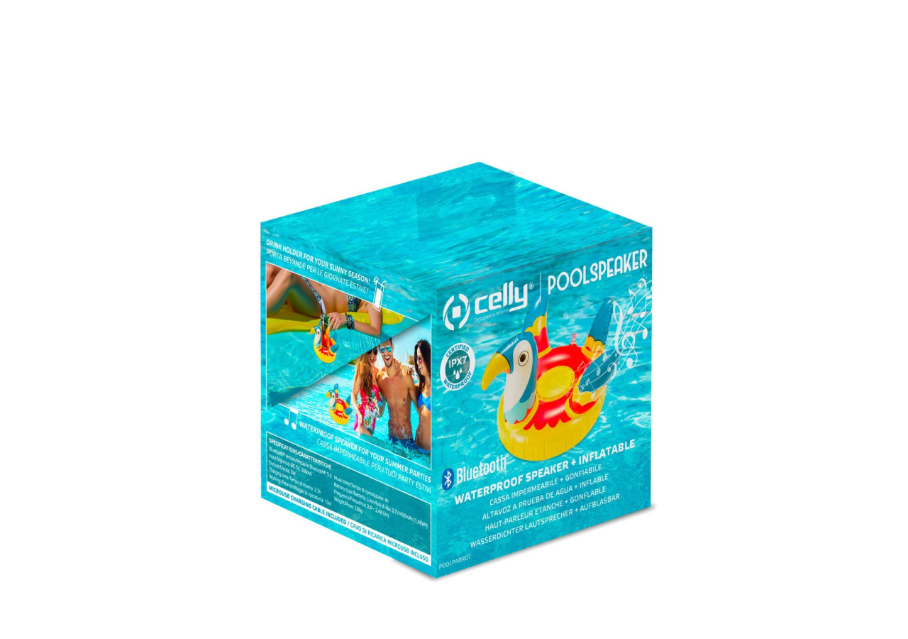 Parasol Gonflable en Forme de Perroquet - Avec Enceinte Bluetooth Intégrée - CE 189169 - Celly