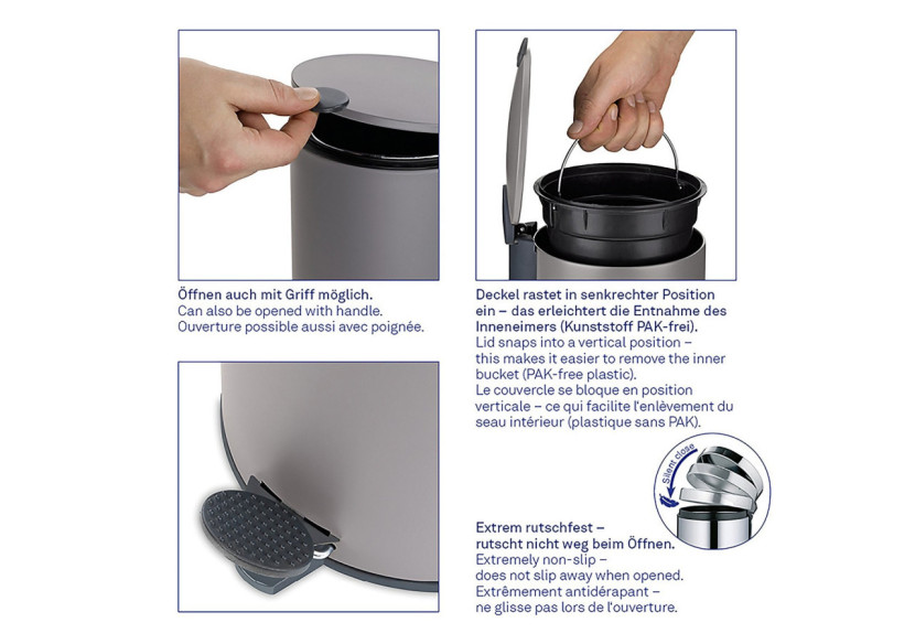 Poubelle à Pédale Mats - Élégante et Pratique de 3 Litres - KE 236198 - Kela Badkamer Poubelle à Pédale Mats - Élégante et Pratique de 3 Litres - KE 236198 - Kela Badkamer