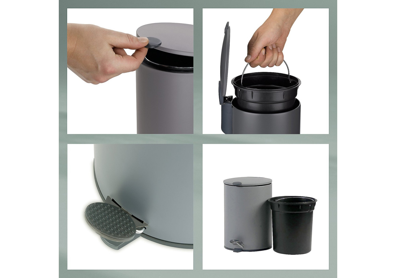 Poubelle à Pédale Mats - Élégante et Pratique de 3 Litres - KE 236198 - Kela Badkamer