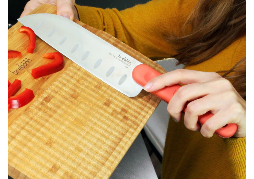 Couteau Santoku - Acier inoxydable japonais avec poignée anti-glisse - TB 330193 - Trebonn Couteau Santoku - Acier inoxydable japonais avec poignée anti-glisse - TB 330193 - Trebonn