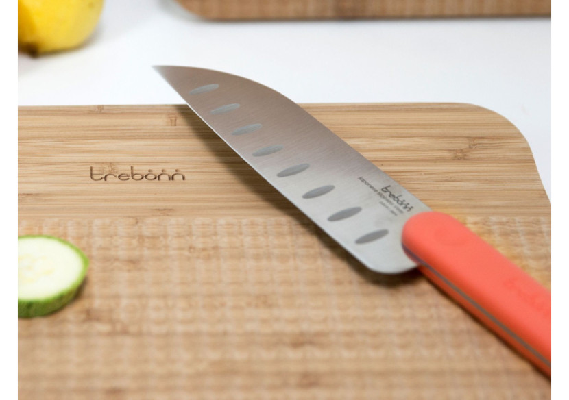 Couteau Santoku - Acier inoxydable japonais avec poignée anti-glisse - TB 330193 - Trebonn Couteau Santoku - Acier inoxydable japonais avec poignée anti-glisse - TB 330193 - Trebonn