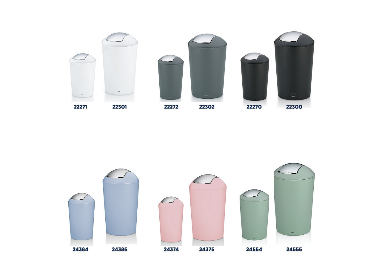 Poubelle Marta - Capacité de 5 litres, design élégant - KE 243851 - Kela Badkamer