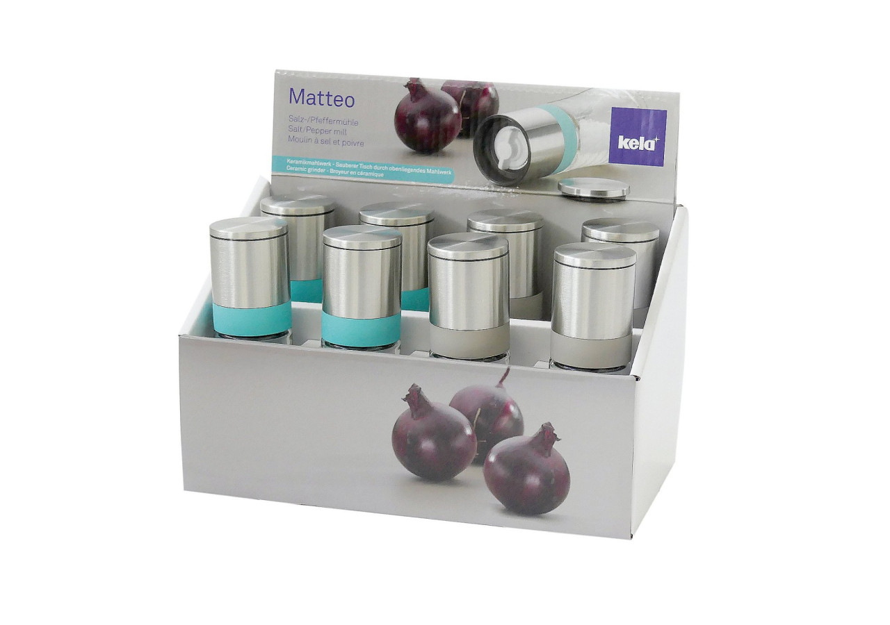 Moulin à sel ou poivre Matteo - Design élégant en verre - KE 116193 - Kela Keuken
