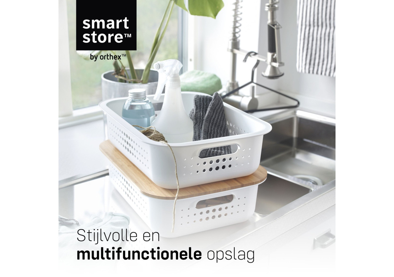 Boîte de rangement SmartStore - 60 litres avec couvercle en bambou - OR 045231 - Orthex