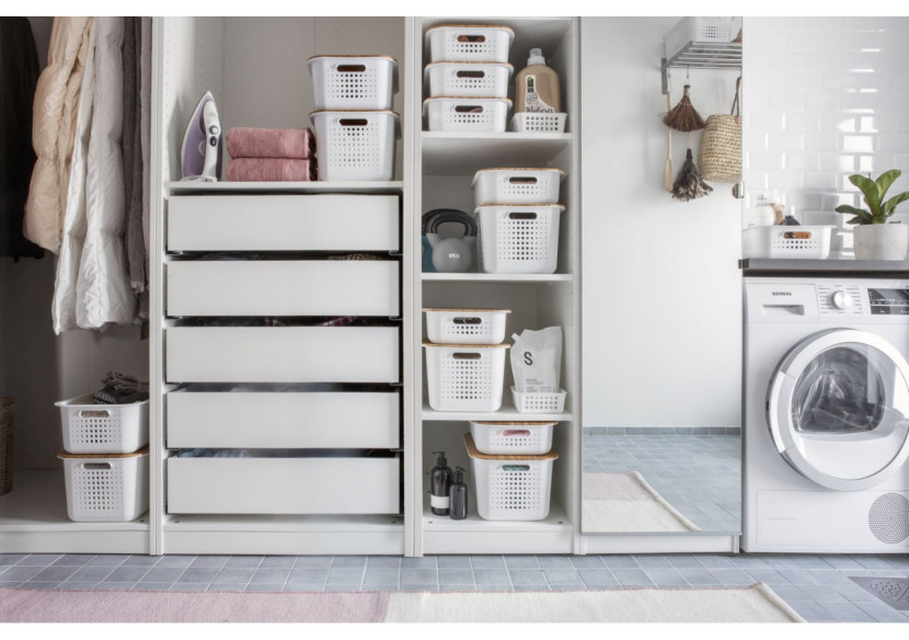 Boîte de rangement SmartStore - 60 litres avec couvercle en bambou - OR 045231 - Orthex