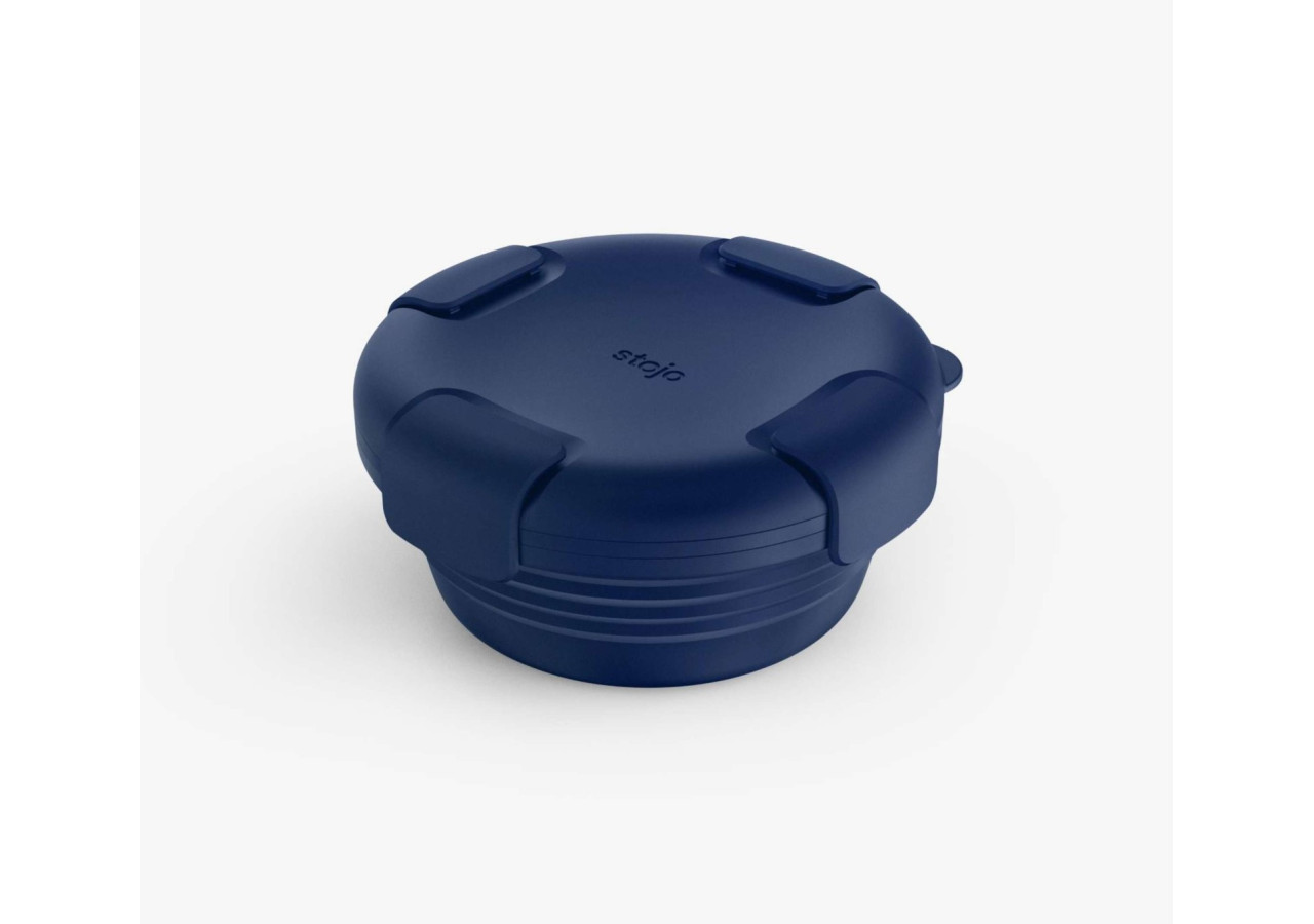 Bols Plats Pliables avec Couvercle - 1065 ml Denim - ST 408977 - Stojo