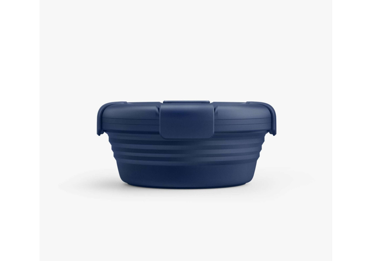 Bols Plats Pliables avec Couvercle - 1065 ml Denim - ST 408977 - Stojo