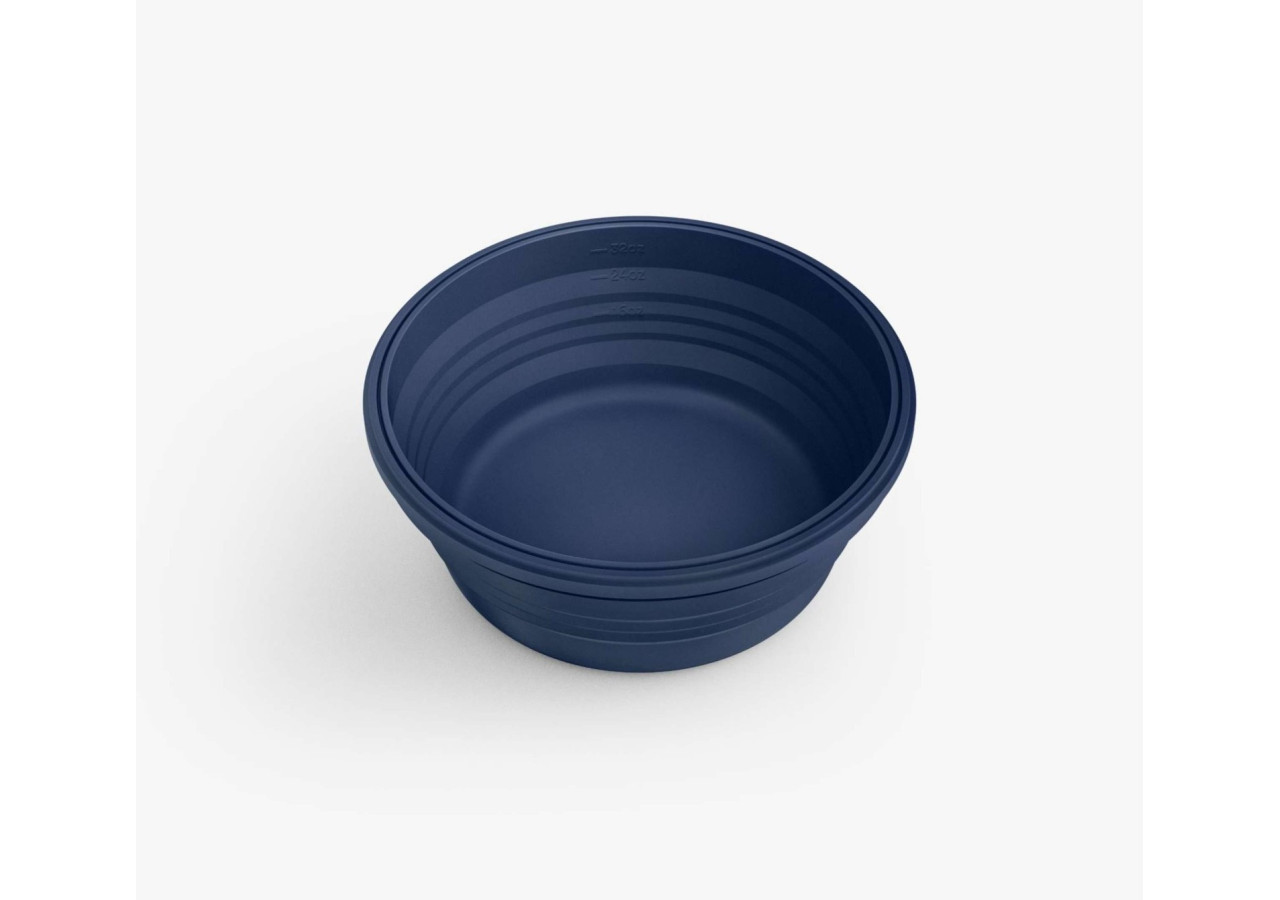 Bols Plats Pliables avec Couvercle - 1065 ml Denim - ST 408977 - Stojo