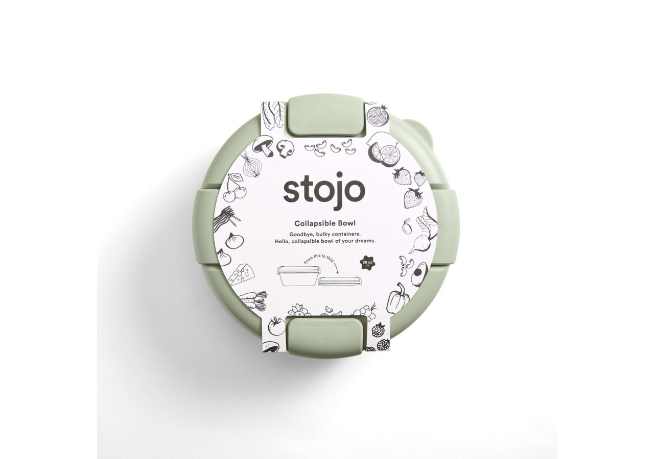 Saladier pliable avec couvercle 1065 ml - Léger et pratique - ST 130073 - Stojo
