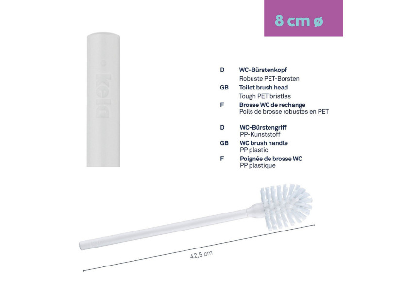 Brosse de Rechange pour Toilette 42,5 cm - Pratique et Efficace - KE 201424 - Kela Badkamer Brosse de Rechange pour Toilette 42,5 cm - Pratique et Efficace - KE 201424 - Kela Badkamer