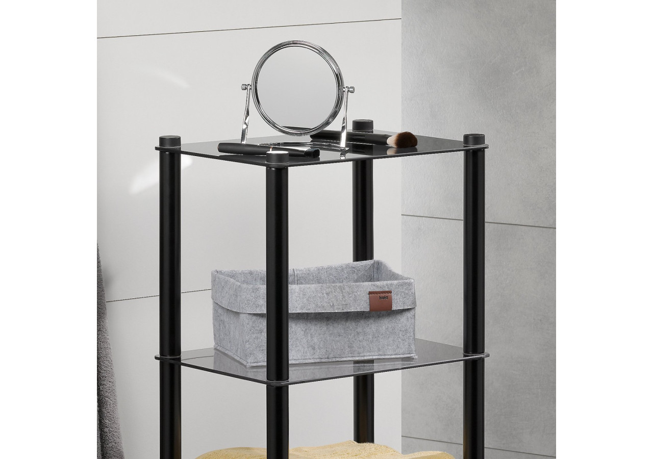 Panier Fay 26x19x12 cm - Organisateur en feutre élégant - KE 244605 - Kela Badkamer