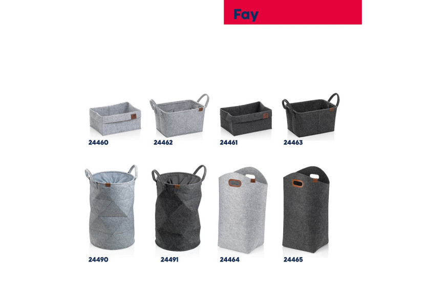 Panier Fay 26x19x12 cm - Organisateur en feutre élégant - KE 244605 - Kela Badkamer