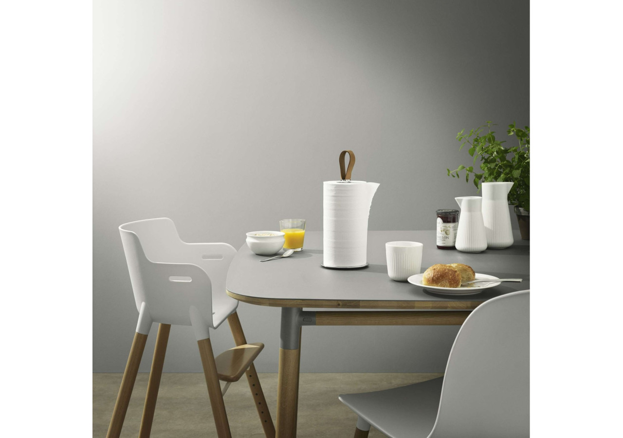 Porte-Rouleau de Cuisine Élégant - Acier inoxydable avec bandoulière en cuir - ES 072014 - Eva Solo